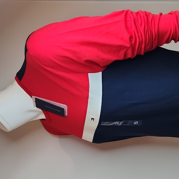 TOMMY HILFIGER RED WHITE BLUE LONG SLEEVES SHIRT, EXTRA LARGE (XL) - Picture 3 of 12